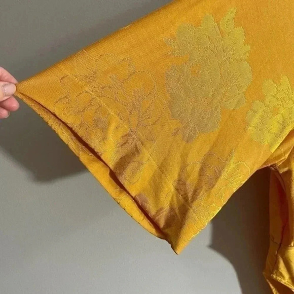 Zara yellow KNOTTED JACQUARD BODYSUIT  Small  5039/062 - Picture 7 of 10